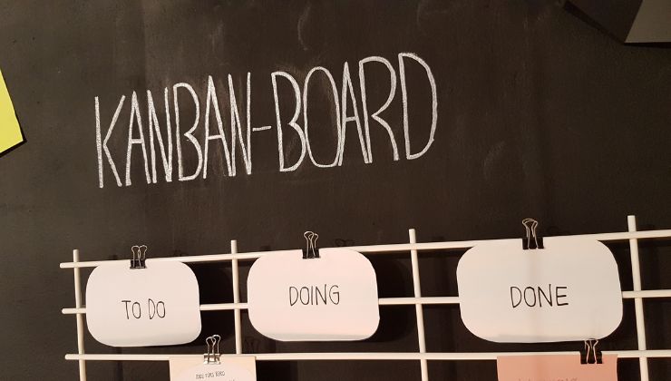 lavagna per metodo kanban