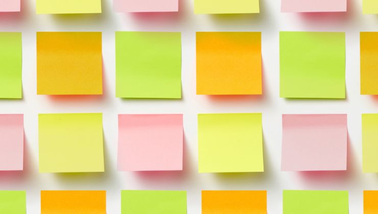 parete con appunti organizzatamente.com