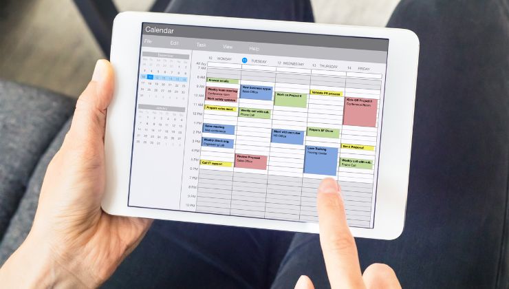 calendario per l'organizzazione lavorativa
